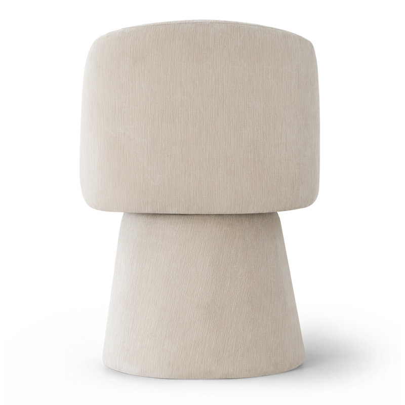 Tabouret de meuble-lavabo moderne avec base sculpturale, Beige