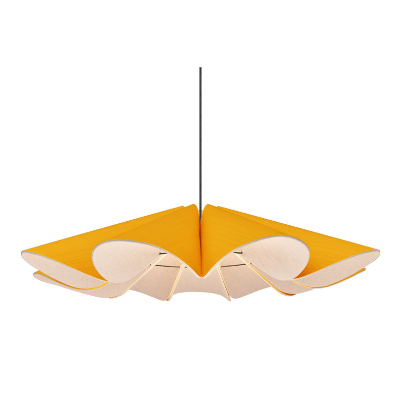 Luminaire suspendu Delfina, Jaune