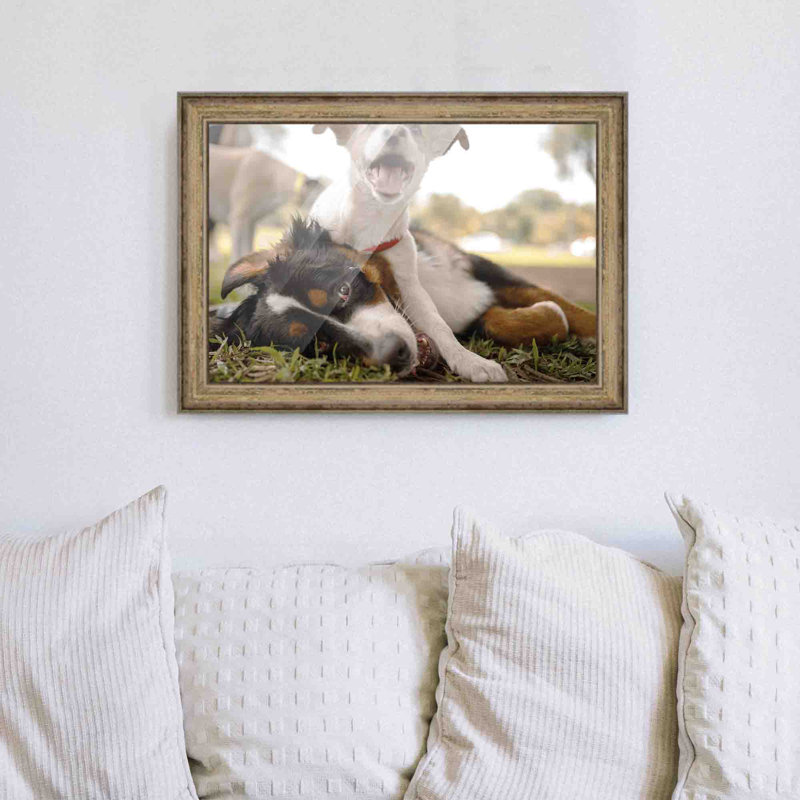 Cadre photo en bois massif, Or, L 10 po x H 12 po