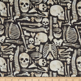 Tissu noir 100% coton Springs