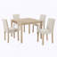 Ensemble de table de salle à manger 5 pièces avec 4 chaises, ensemble de table de salle à manger pour 4 avec chaises-1693867546-1693867547
