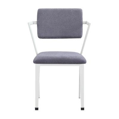 Cargo Grey Fabric Office Chair In Enhanced Finish Style, High Back, Stationary Seat, Padded Cushion, Metal Leg & Frame, No Storage Come Across Over Th