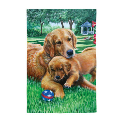 Drapeau de maman et de chiot