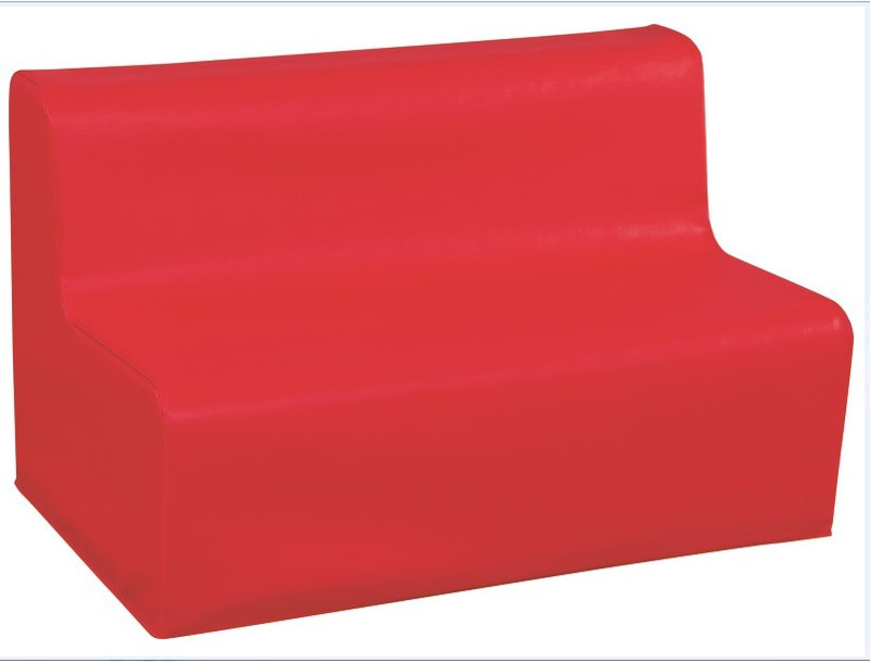 Banc 2 places - Hauteur du siège: 12 po, Rouge, H 23,5 po x l 39,25 po x P 23,5 po