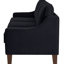 3 avec velours rembourré, accoudoirs carrés, siège mi-doux, velours noir contemporain pour chambre à coucher, structure en bois massif, noir, salon confortable-10953599-10953596