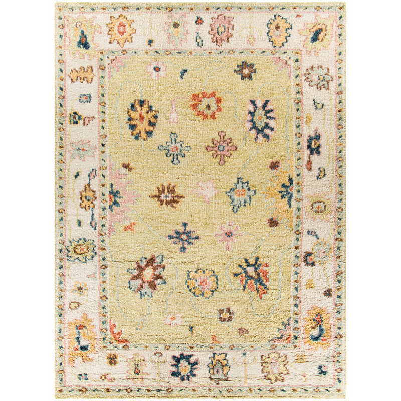 Wool Oriental Area Rug, Rectangle 2' x 3'