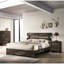 Lit plateforme grand brun rustique, base de lit contemporaine à profil bas, bois, mobilier de chambre à coucher dans une seule boîte, finition, solution solide-1159290053