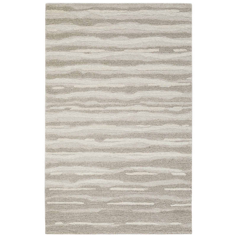 Highland Dunes Hand Tufted Wool Shizen Rug, Rectangle 6' x 9'
