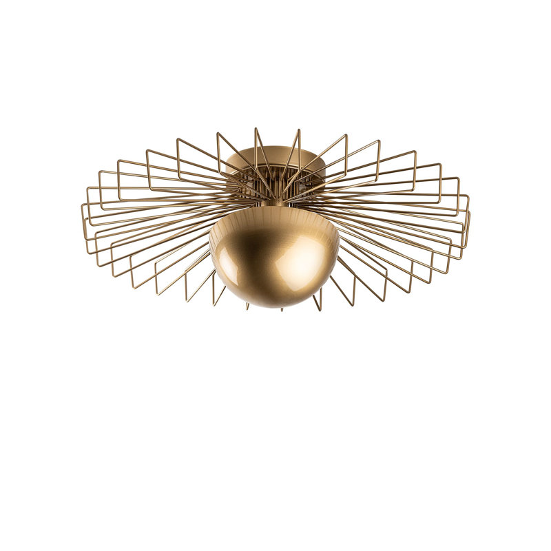 Élégant lustre doré, 60 x 60 x 24 pouces | Corps en métal robuste, capuchon de 20 po x 6,3 po, plaque de base de 16 po x 4 po | Douille G9 8 W maximum (ampoule non incluse) | Parfait pour la salle à manger et les espaces de vie, design élégant et moderne