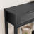 2-Tier Console Table with Glass Drawers, Narrow Farmhouse Entryway Table for Living Room Hallway