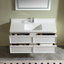 Armoire murale de salle de bain flottante de style médiéval avec évier 48 po