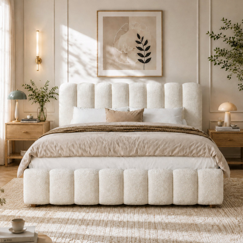 Upholstered Ottoman Storage Bed, Super King Size(6')