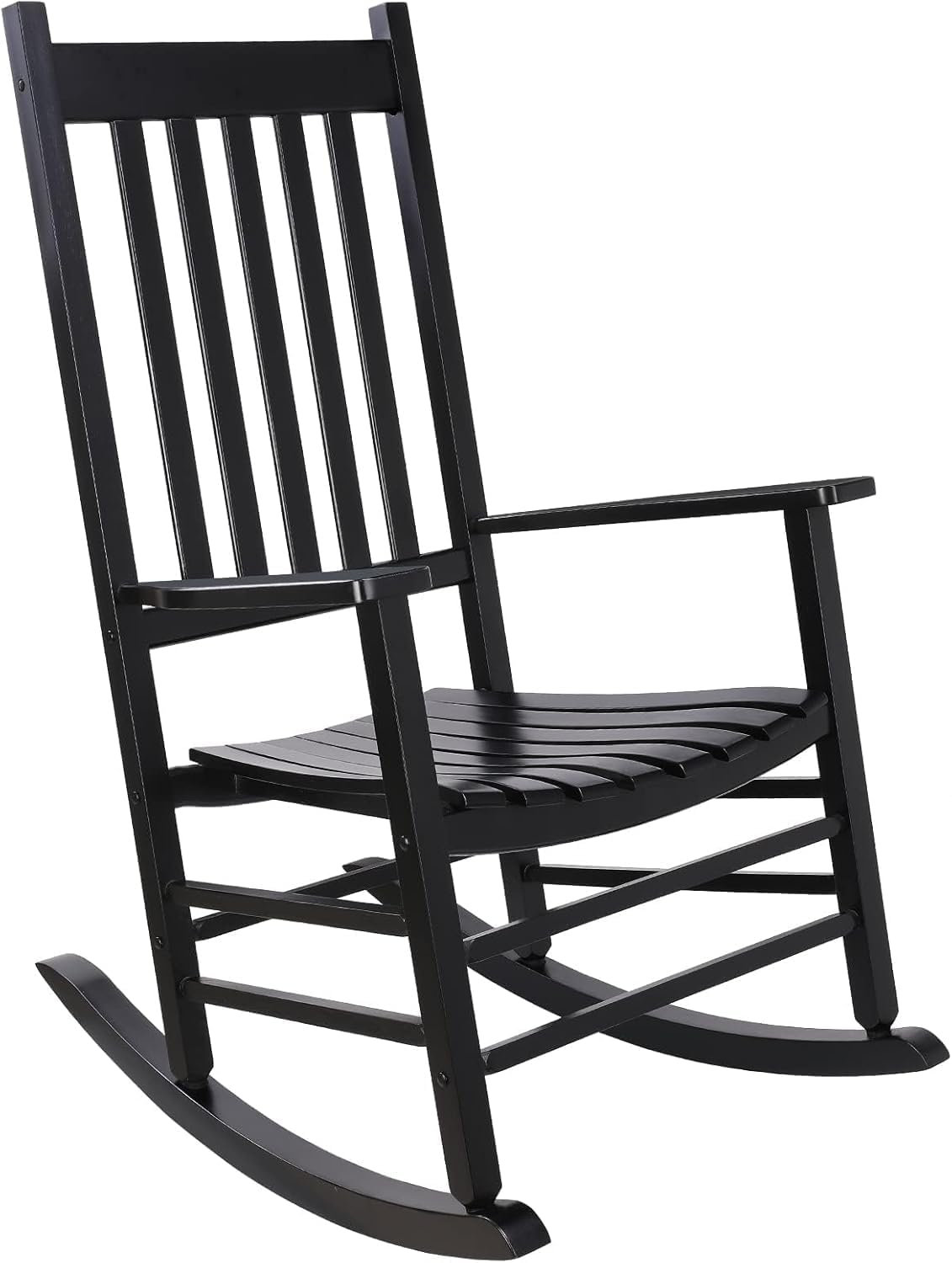 Lark Manor™ Wooden Rocking Chair Outdoor With High Back,indoor ...