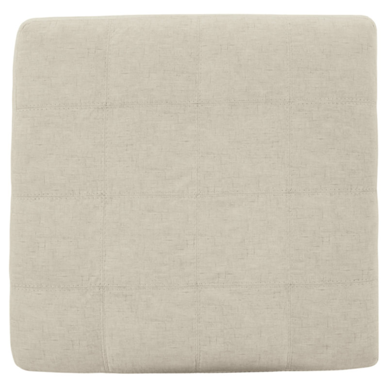 Falkirk Beige Velvet Oversized Accent Ottoman