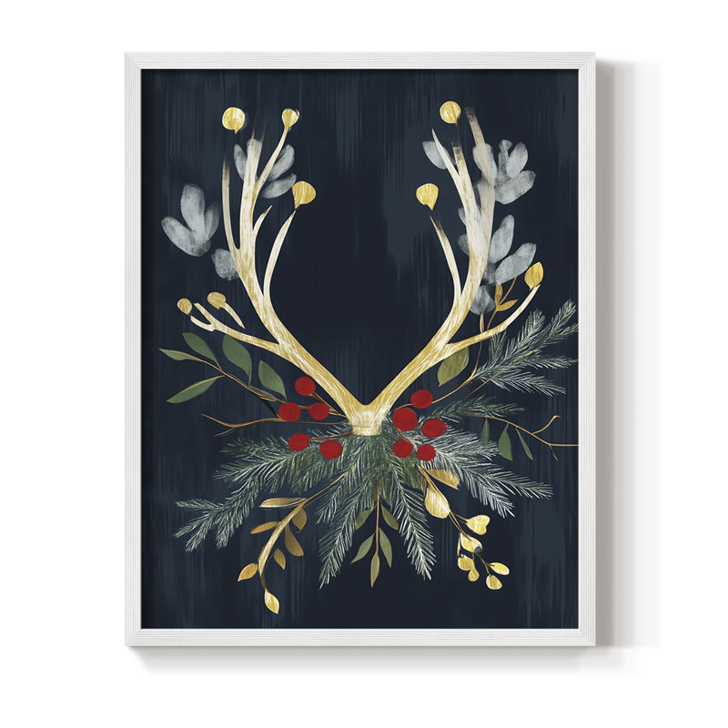 Reproduction encadrée - bois massif, H 15 po x l 12 po, Blanc