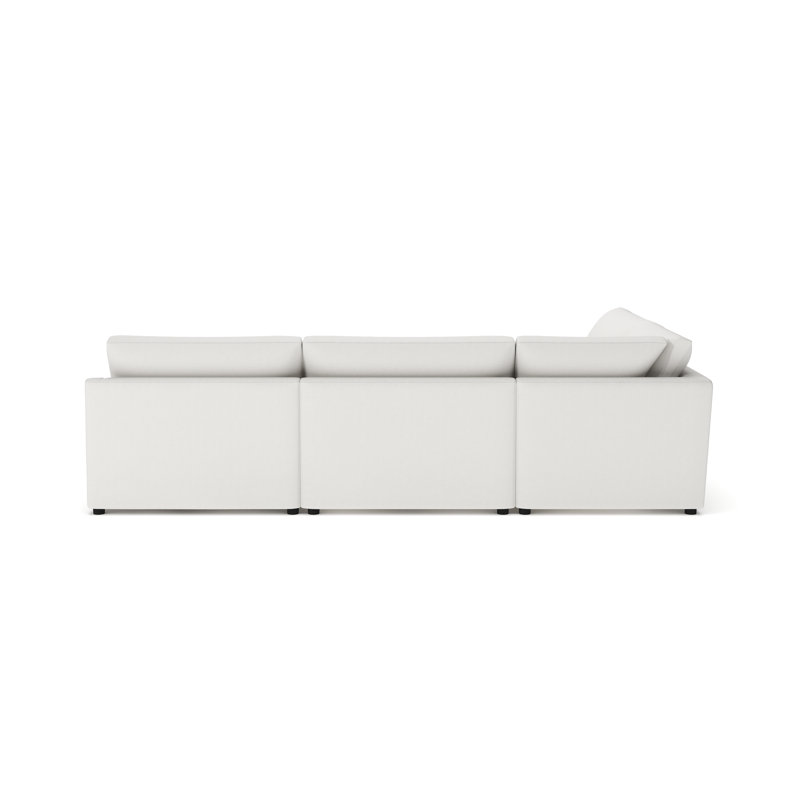 Canapé modulaire rembourré 5 pièces Essex, Orienté à gauche (vu de face), Tissu beige Macarena