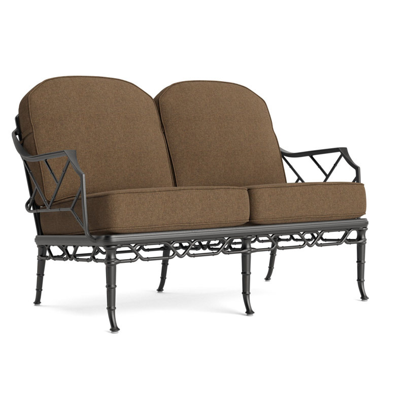Calcutta Outdoor 2 - Seat Loveseat, Fusion Moccasian, Textured Pewter