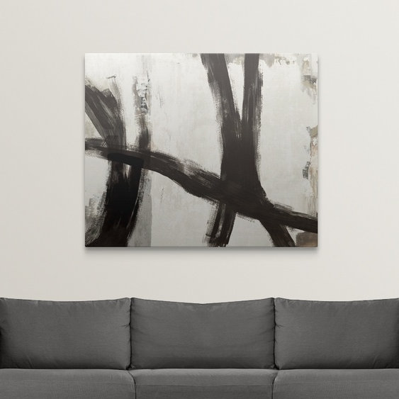 «Brush II», reproduction d'art Funkley, H 24 po x l 30 po x P 1,25 po, Toile