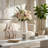 Fatihah Glass and Metal Aluminum Vase with Sculptural Base - Contemporary Decorative Design Featuring Sleek Glass Body and Artistic Textured Cast Metal Stand for Modern Interiors-317567695