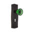 Prairie Plate with Decorative Keyhole and Crystal Emerald Door Knob-316322677-316322676