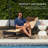 Patio Chaise Lounge Chair, Outdoor Portable Adjustable Pool Recliner W/ Pillow-1631945426