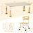 Kids Table and 4 Chair Set, Height Adjustable Toddler Table and Chair Set, Non-Slip Legs, Graffiti Desktop, Large Children Activity Table-88407582