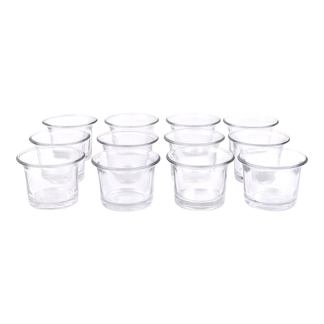 1.77'' H Glass Tabletop Tealight Holder (Set of 12) Ebern Designs
