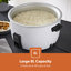 GEEPAS Commercial Rice Cooker Non-Stick Aluminum Removable Inner Pot Auto Switch Stainless Steel Lid with Measuring Cup & Spatula-89068802