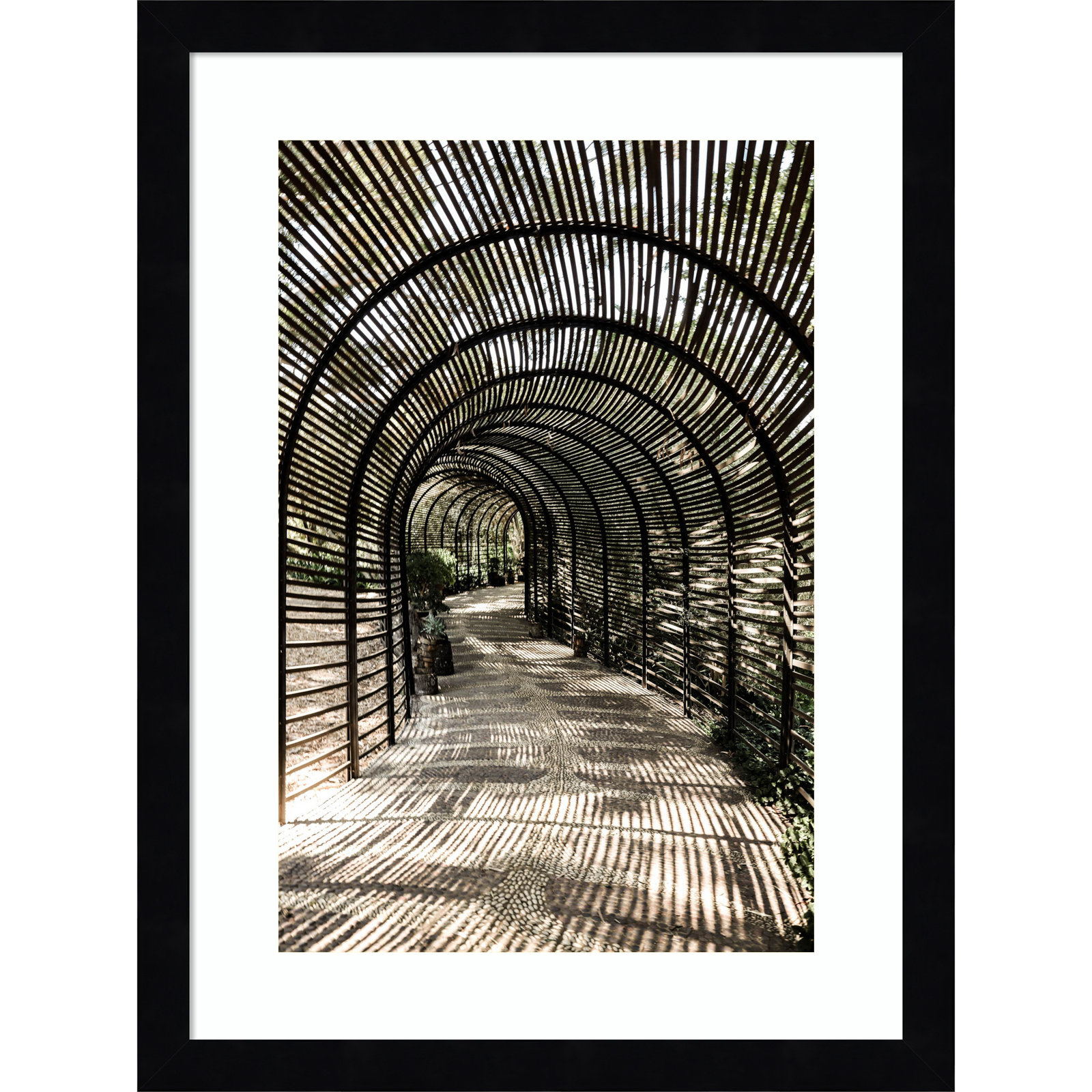 Nihan "Shadow Garden" Print, Black , 17" H x 13" W