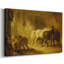 Interior of a Stable with Horses and Figures-James Ward-Gallery Wrapped Canvas-c. early 19th Century-1300152202