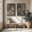«Midnight Petal Dance», ensemble de 2 impressions sur toile-207298950-207299070-207299059