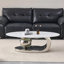Table basse ovale en faux marbre pour le salon, design moderne-512415251