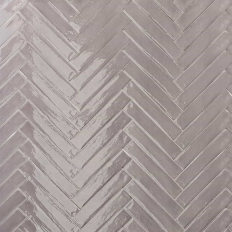 Paint 3x16 Glossy Porcelain Tile, Grigio Gray