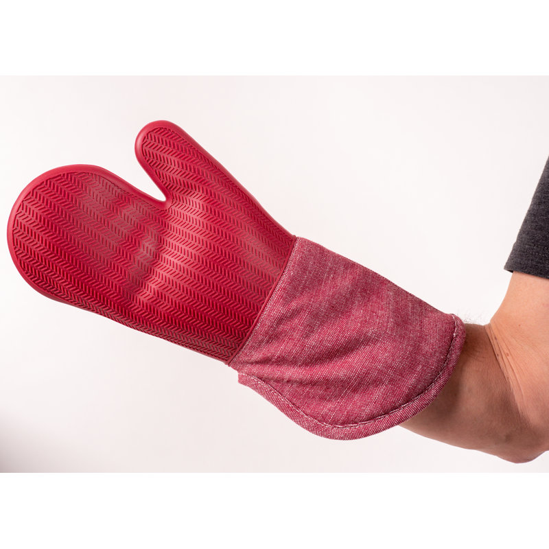 Ensemble de gants de cuisine en coton et coton KAF Home, Rouge