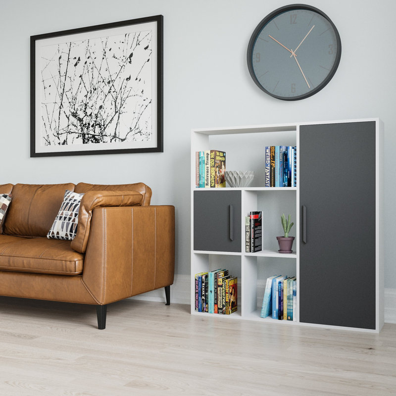 Bibliothèque Najja, Blanc / gris anthracite