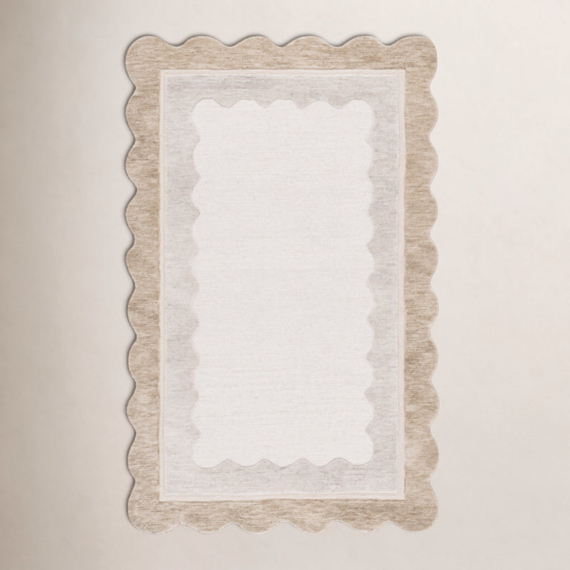 Tapis d'extérieur en laine touffeté à la main Annette Martha Stewart, Rectangle 9 pi x 12 pi