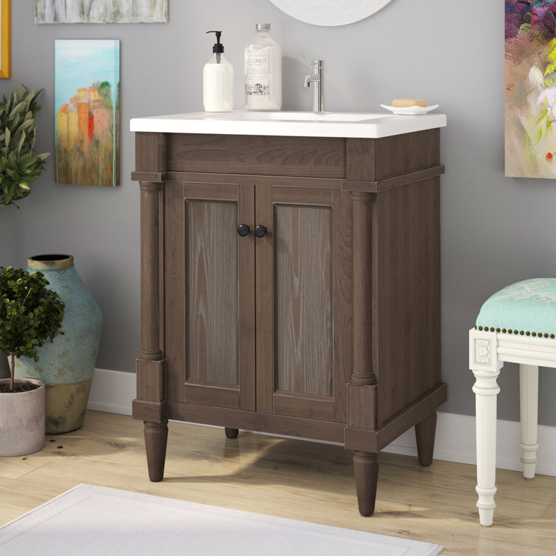 Silvana 24'' Single Bathroom Vanity with Ceramic Top