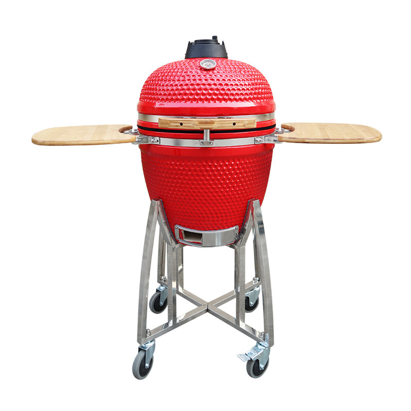 Ajoni 134cm Kamado Charcoal BBQ, Red