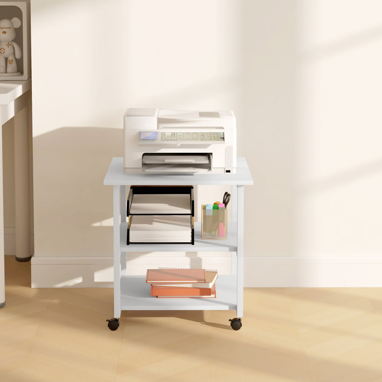 Olias 52.5cm H x 50cm W Printer Stand with Wheels