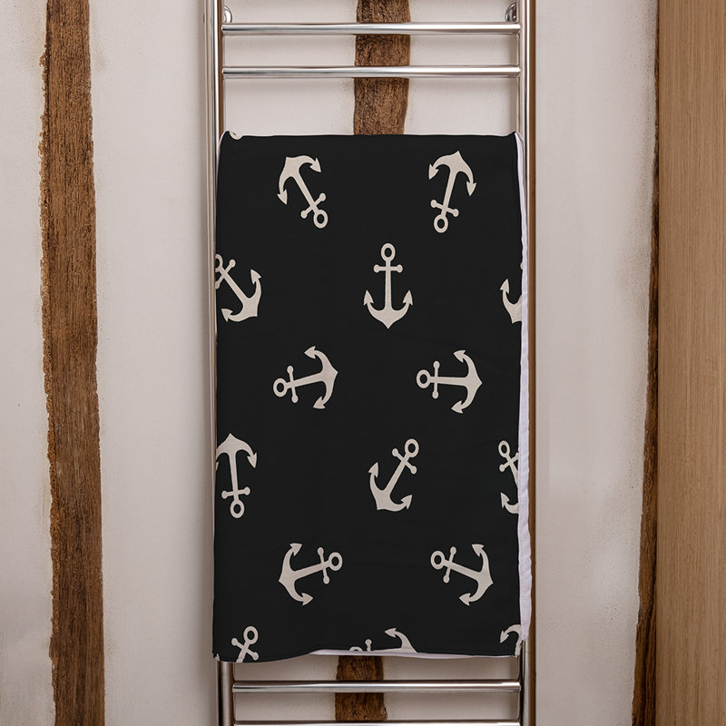 Regis Midweight Bath Towel, Black