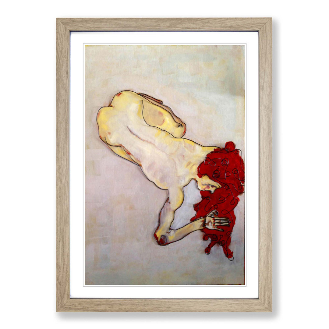 'Wire and Paint Study' by Egon Schiele Framed Painting Print