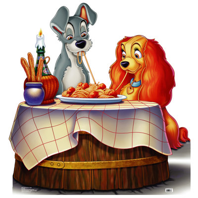«Lady and the Tramp» en carton grandeur nature