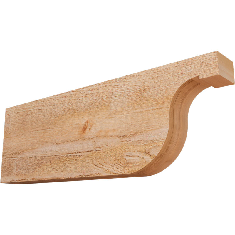 Queue de chevron Del Monte, Cèdre rouge de l'Ouest, 12"H x 4"W x 36"L