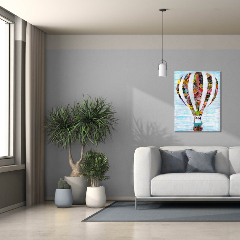 «Hot Air Balloon» par Artpoptart, art mural sur toile, 26 po x 34 po