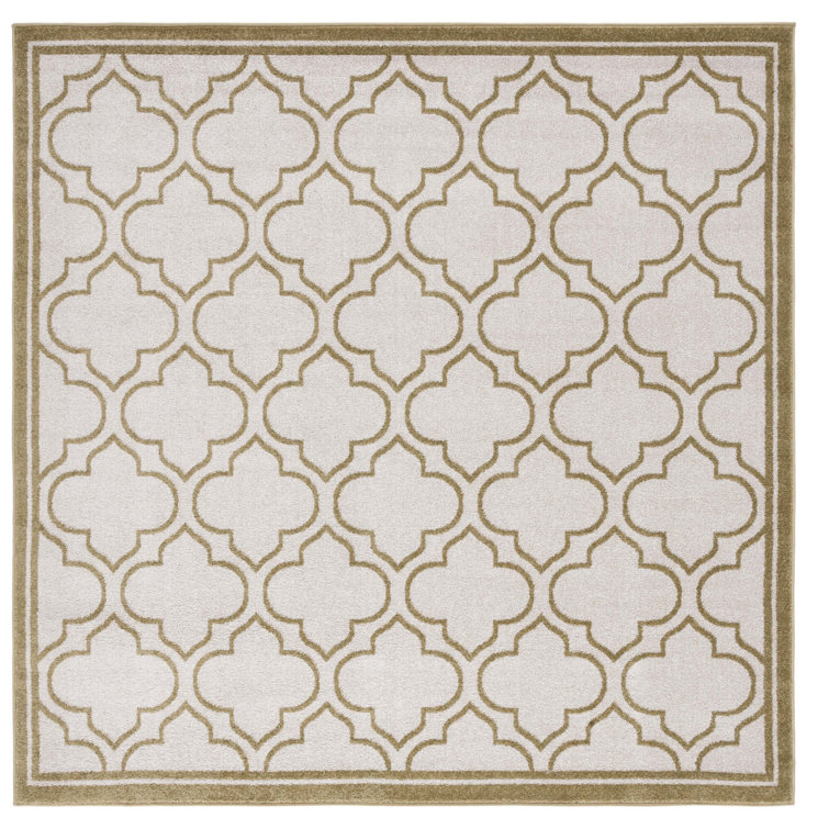 Ammundsen Geometric Ivory/Light Green Area Rug