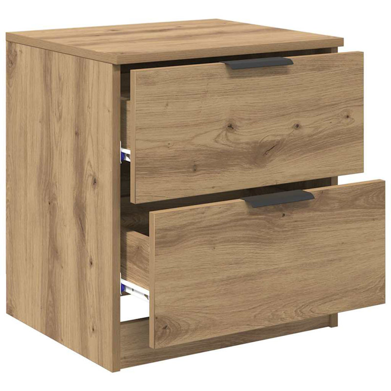 45cm W Manufactured Wood Bedside Table, Artisan Oak