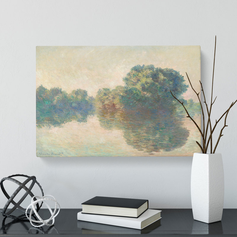 The Seine At Giverny by Claude Monet - Wrapped Canvas Painting, 35cm H x 50cm W x 3cm D
