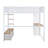 Metal Gaming Loft Bed With LED-2053376771