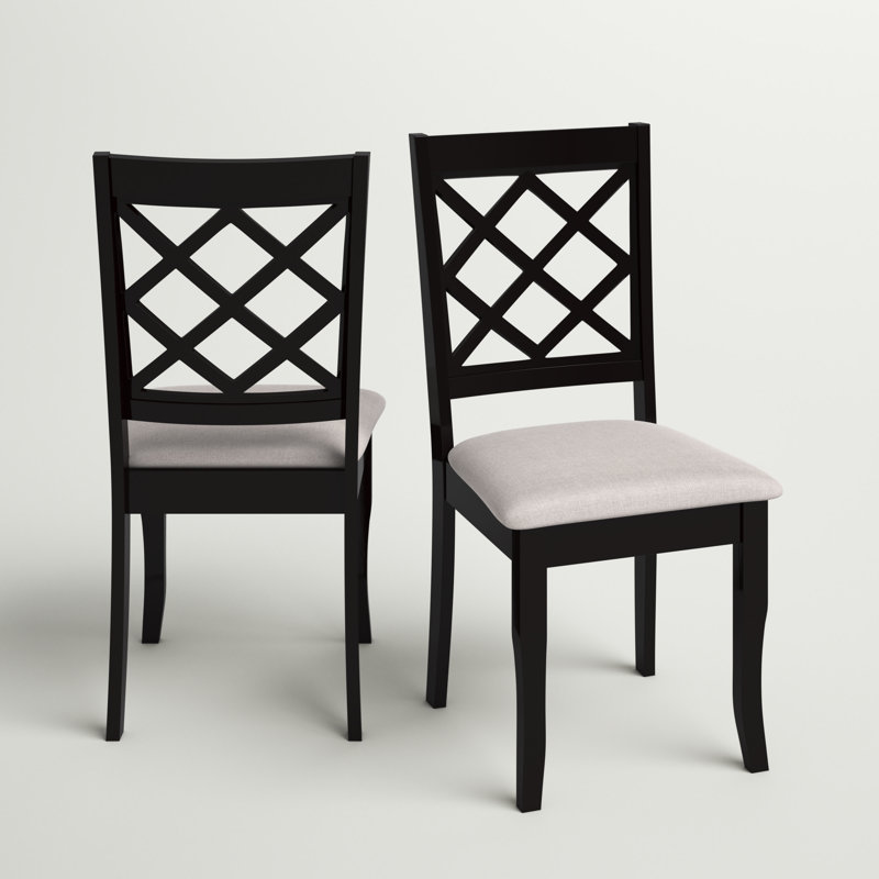 Chaise d'appoint à dossier croisé Boulware en gris / brun foncé