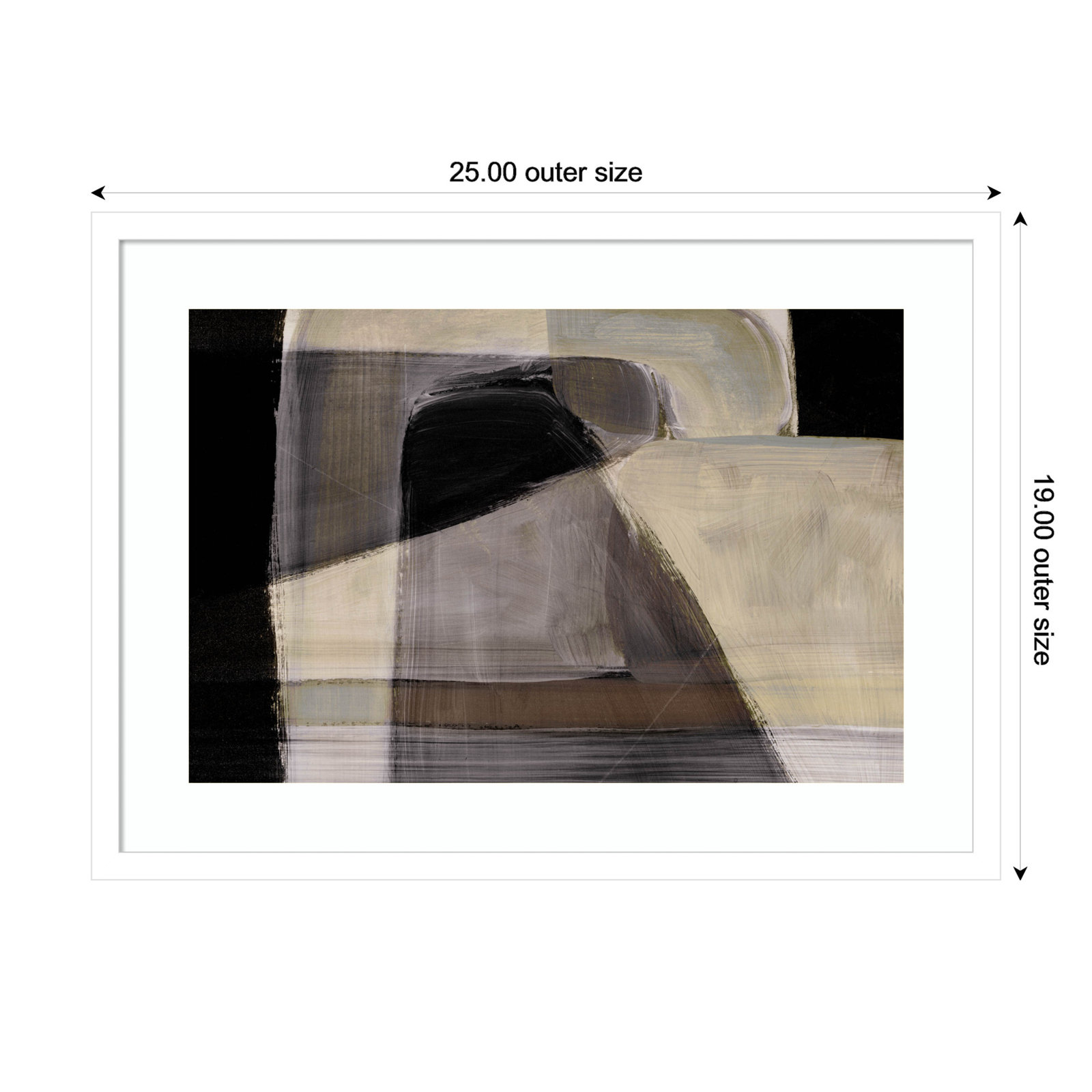 Cleve "Moods" Print by Dan Hobday, White, 19" H x 25" W